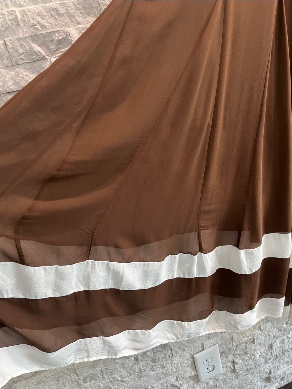 Anthropologie BrownHalter Maxi Dress Sz-6 - Picture 6 of 15